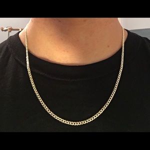 Gold Chain Gold Vermeil Cuban 22in 3mm